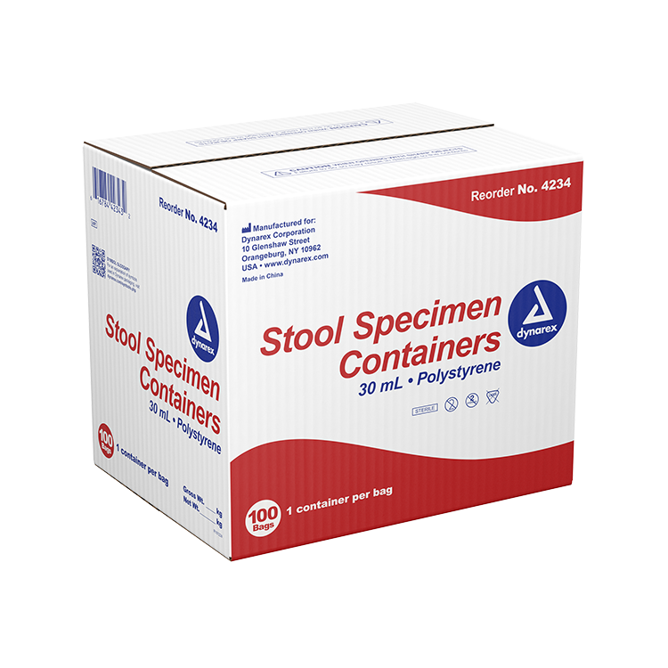 Stool Specimen Container - Sterile (individually wrapped), 30 mL100 pcs per Case