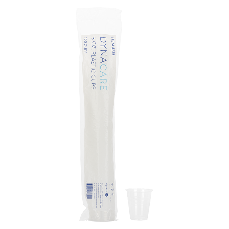 Plastic Cups, 3 oz. Translucent - 100 pcs per Box/25 Boxes per Case