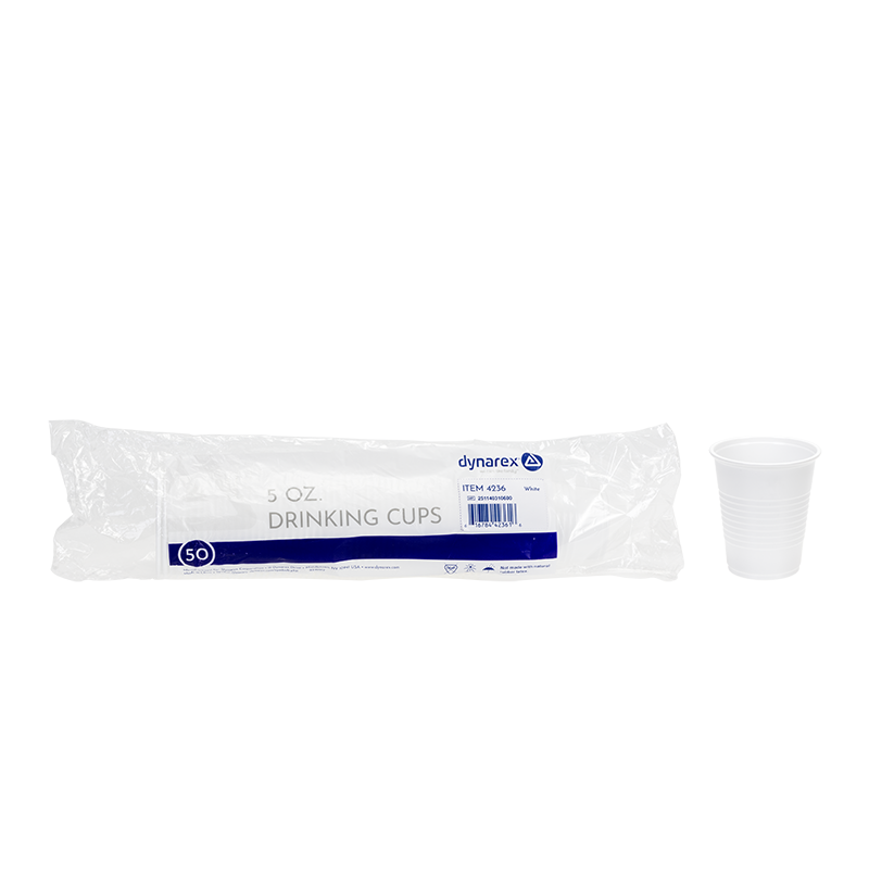 Drinking Cups, 5 oz., White - 50 pcs per Box/20 boxes per Case