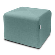Jaxx Monroe Square Foam Ottoman with Stain Resistant Performance Fabric, Large (24 x 24 x 18), Lagoon