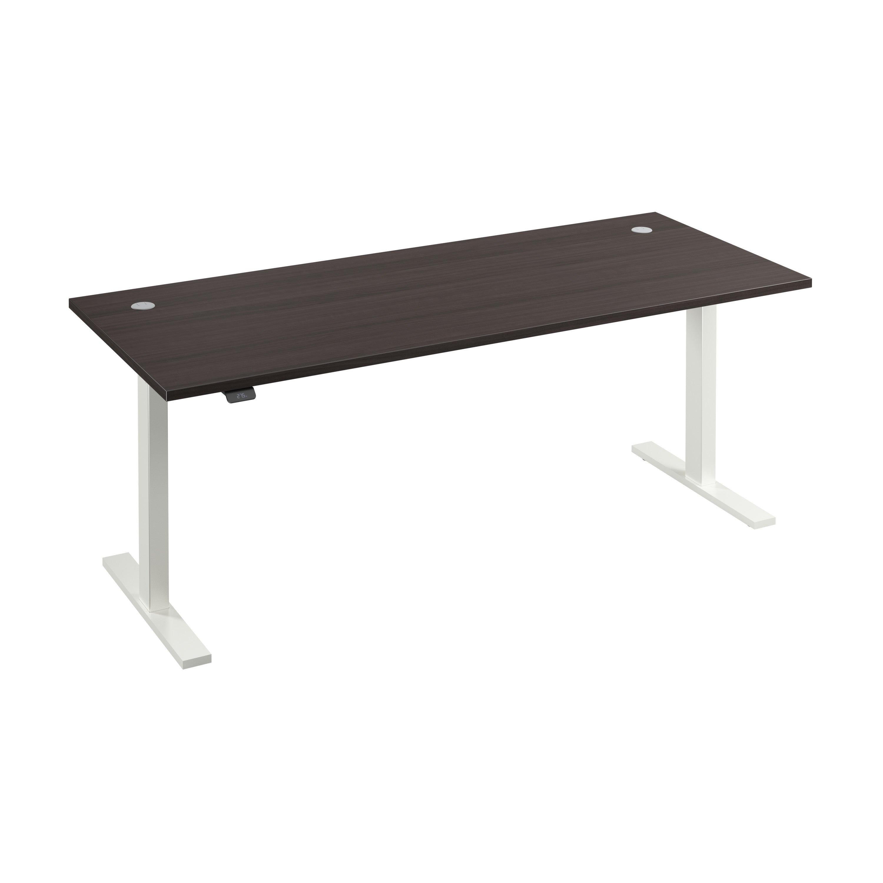Bush Business Furniture Move 60 Series 72W x 30D Electric Height Adjustable Standing Desk in Storm Gray with White Base - 71.02" Width x 29.37" Depth x 27.44" Height