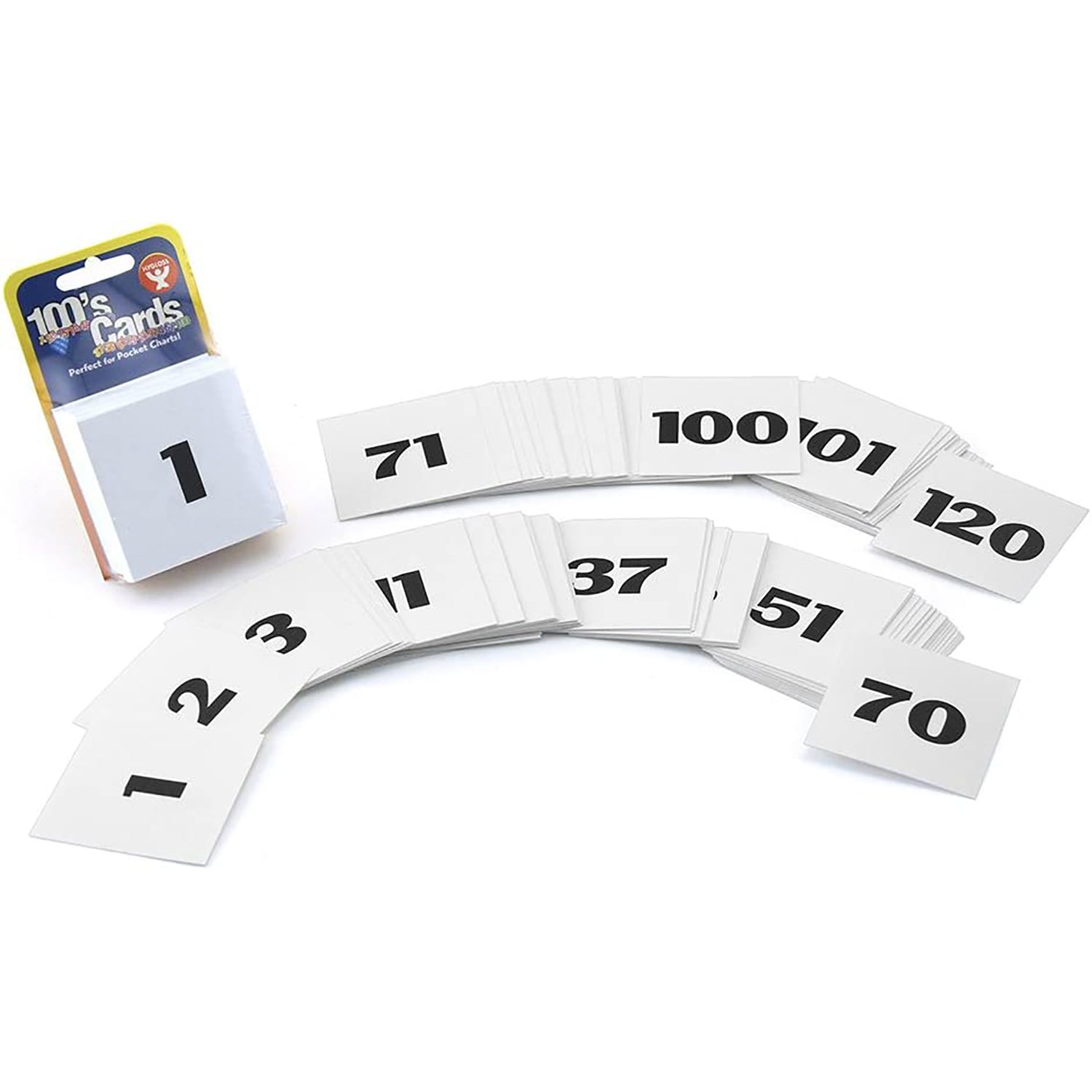 100's Cards - Numbers 1-120, 120 count, 2"x2" Cards