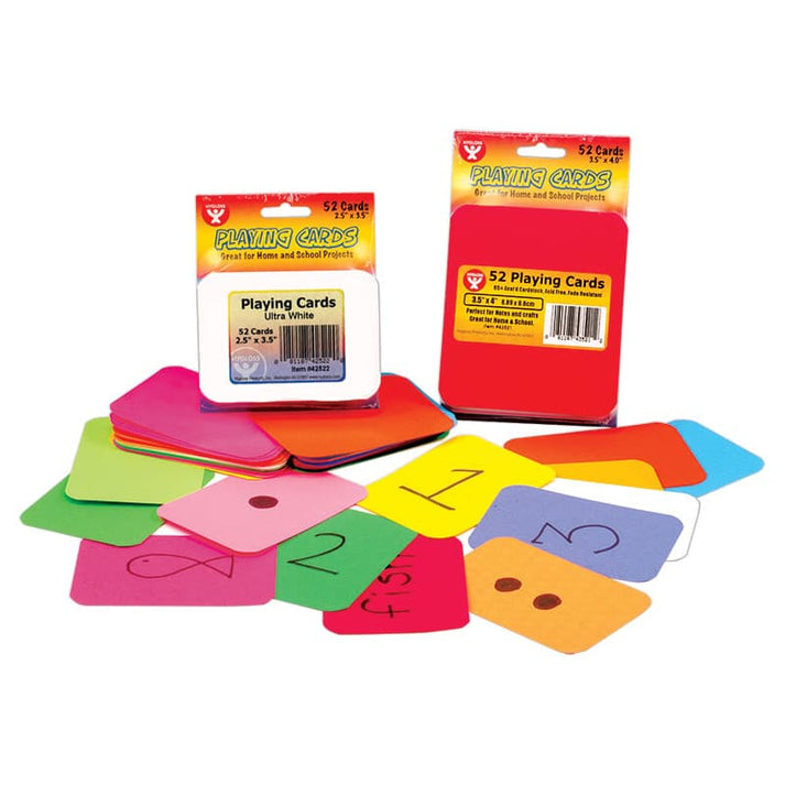Bright Playing Cards - 52 count, 3.5"x4.5", Jumbo White
