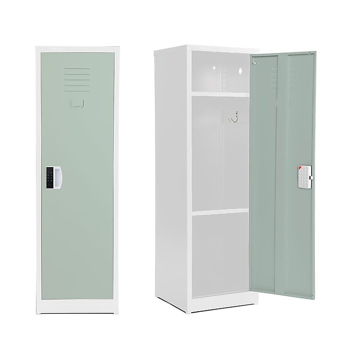 48" H x 15" W Steel Single Tier Storage Locker with Digital Lock, Misty Green