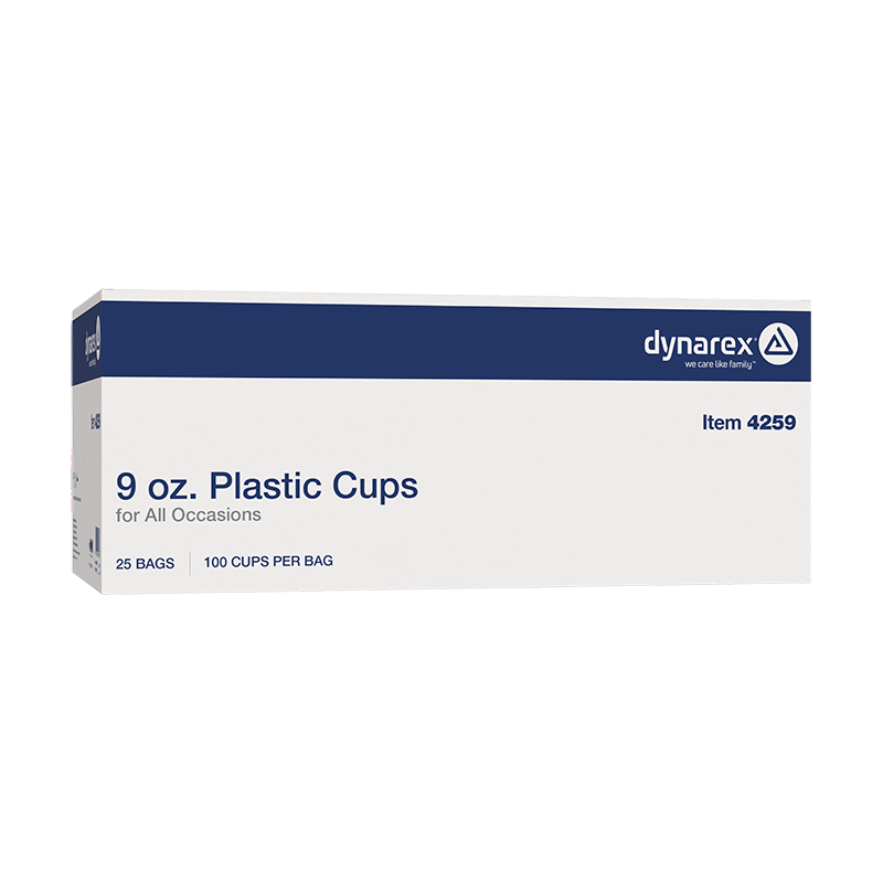 Plastic Cups, 9 oz. - 100 pcs per Box/25 boxes per Case