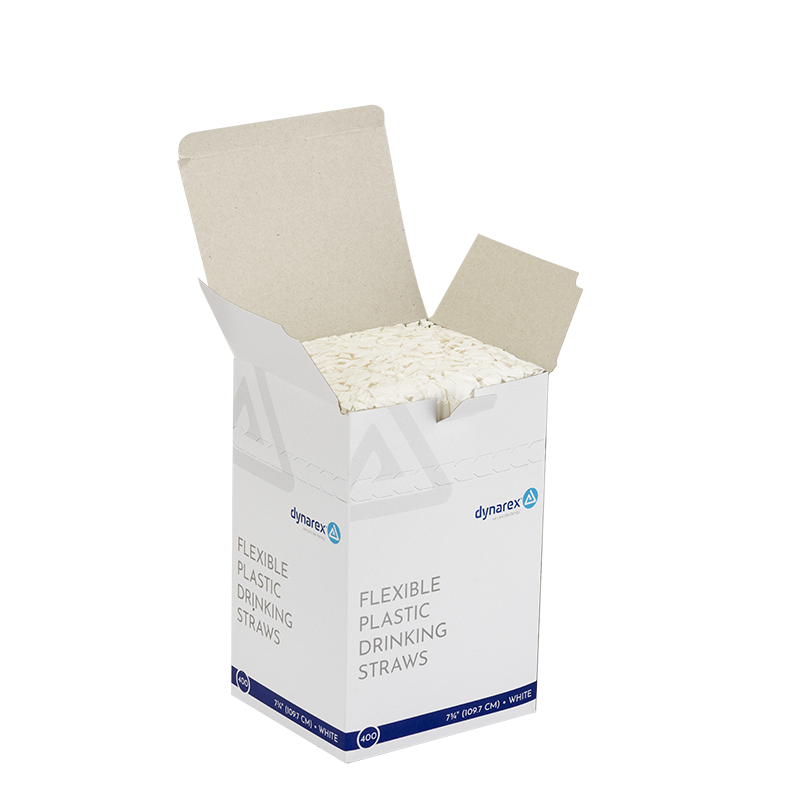 Flexible Plastic Drinking Straws, 7 3/4" (Length), 25/400/cs