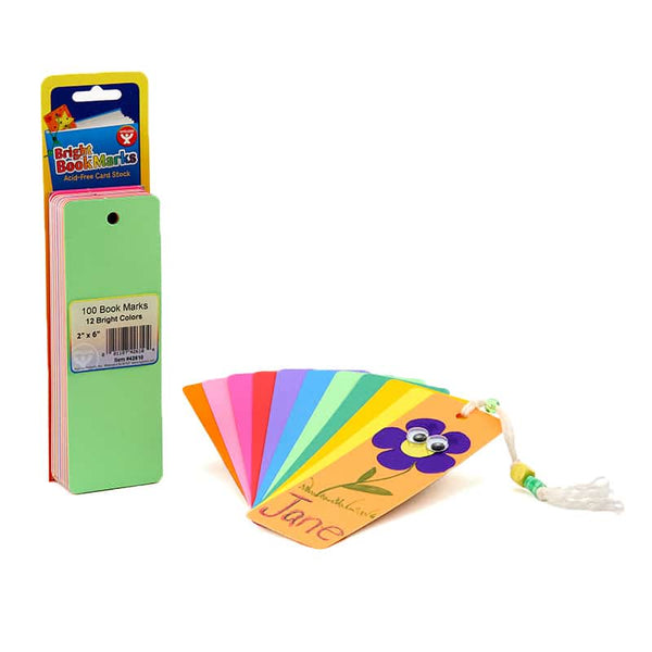 Bookmarks - 2" x 6" 500 count, Asst'd Colors