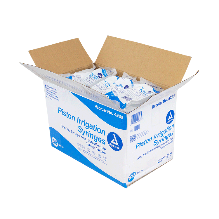 Piston Irrigation Syringe, 60 cc - 50 pcs per Case