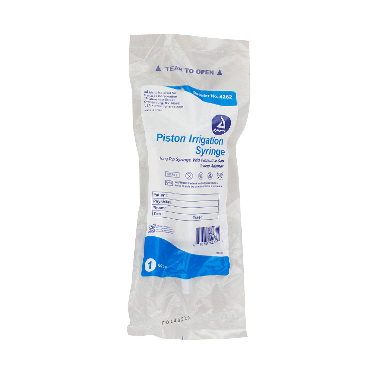 Piston Irrigation Syringe, 60 cc - 50 pcs per Case