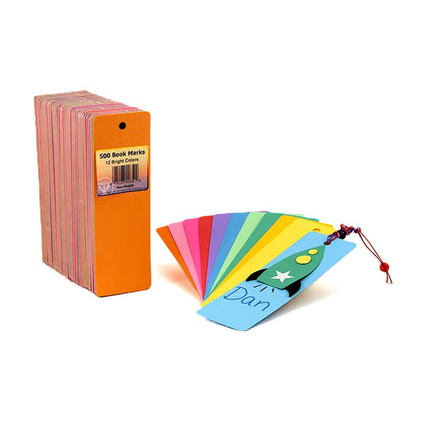 Bookmarks - 2" x 6" 500 count, Asst'd Colors