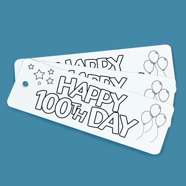 Bookmarks - 2" x 6" 100th Day, 100 count