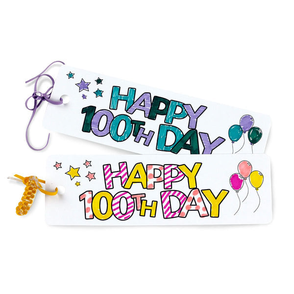 Bookmarks - 2" x 6" 100th Day, 100 count