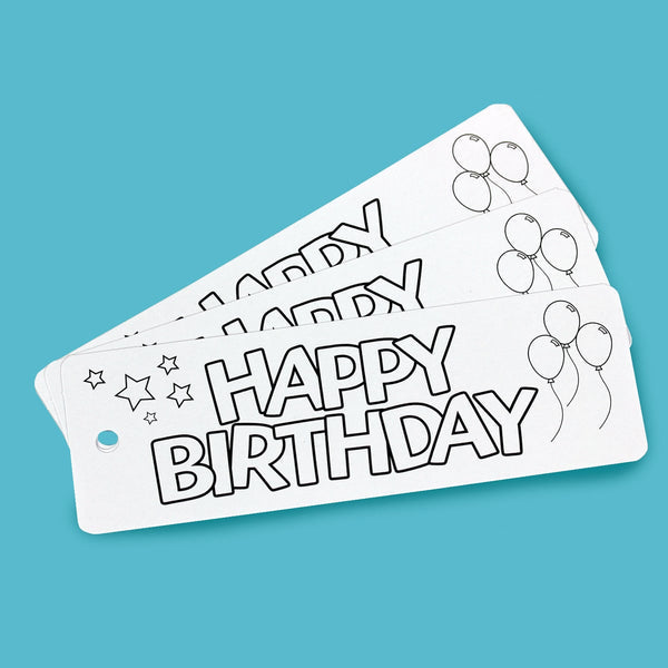 Bookmarks - 2" x 6" Happy Birthday, 100 count