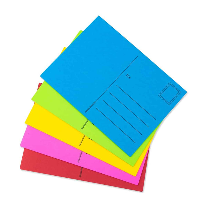 Make & Mail Postcards - 4" x 5.5" - 25 Blank, Assorted Colors