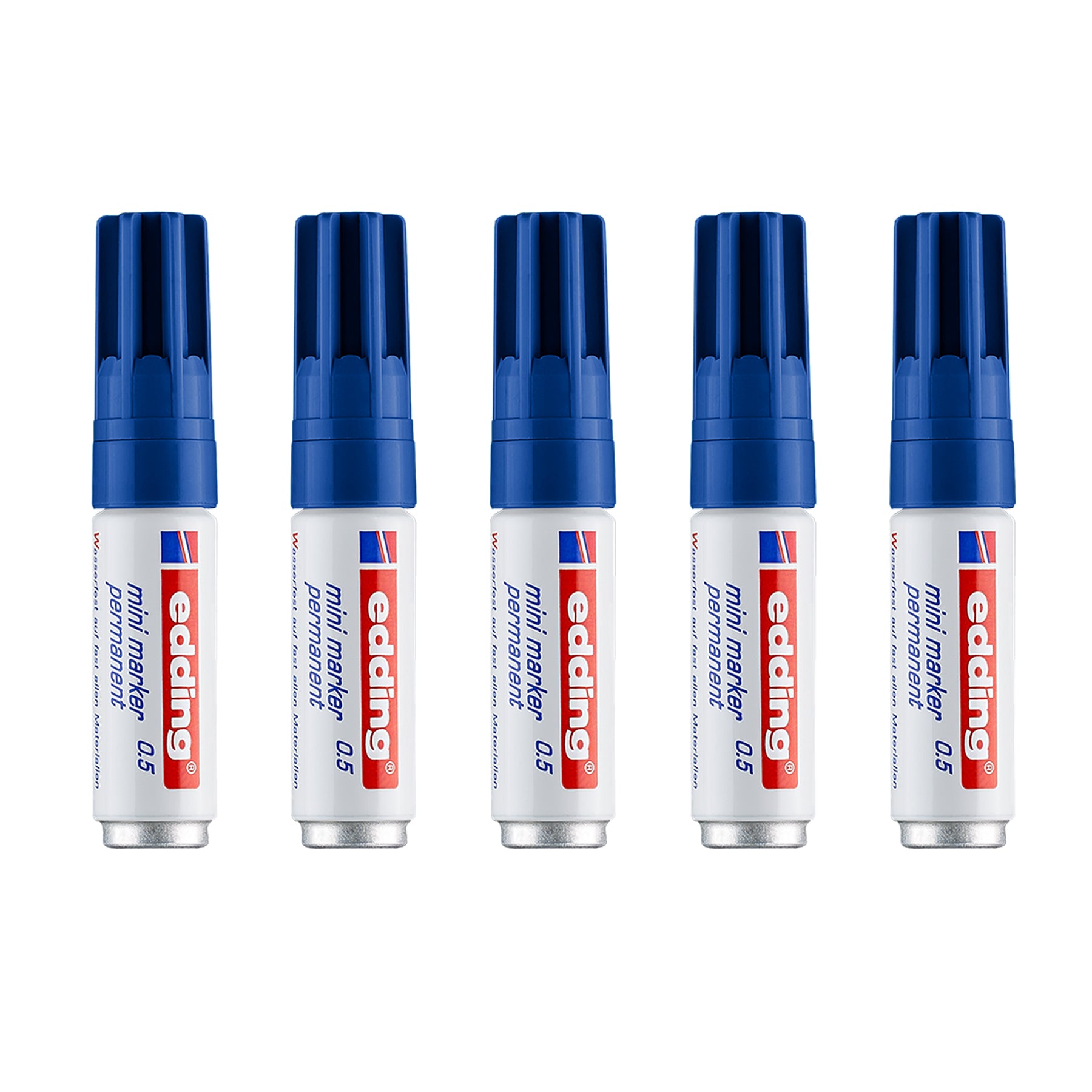edding 0.5 Mini Permanent Marker - Polybag of 10 - Blue