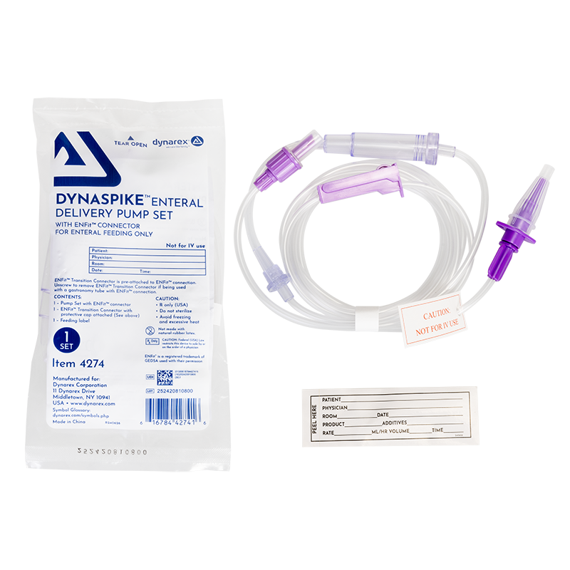 DynaSpike Enteral Delivery Pump Set - w/ ENFit connector - 30 pcs per Case