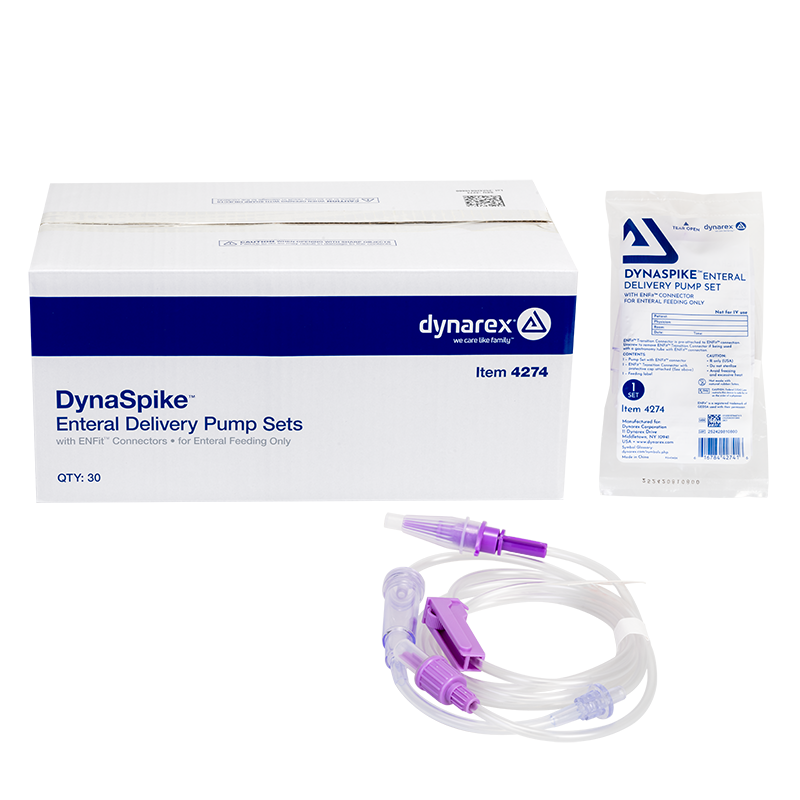 DynaSpike Enteral Delivery Pump Set - w/ ENFit connector - 30 pcs per Case