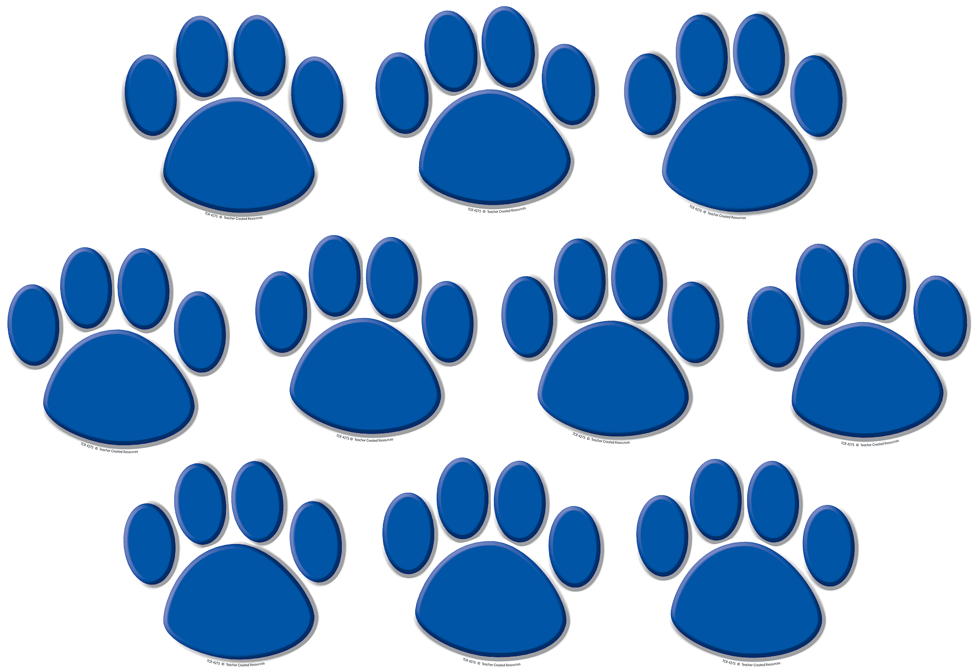 Blue Paw Prints Accents