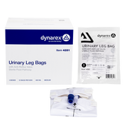 Urinary Leg Bag, Medium, 600 mL w/valve - 12 pcs per Box/4 Boxes per Case