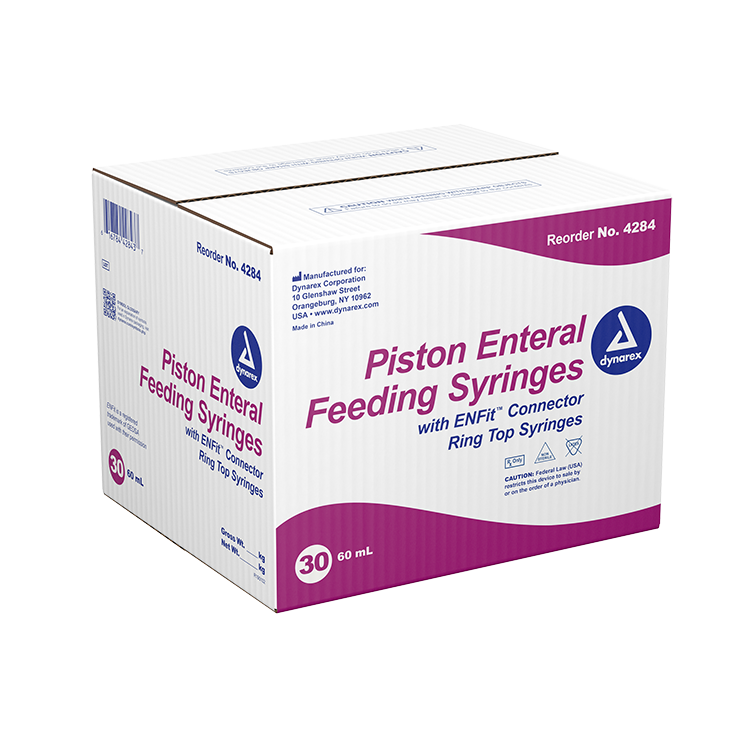 Piston Irrigation Syringe with Enteral Feeding ENFIT Conn., 60 ml - 30 pcs per Case