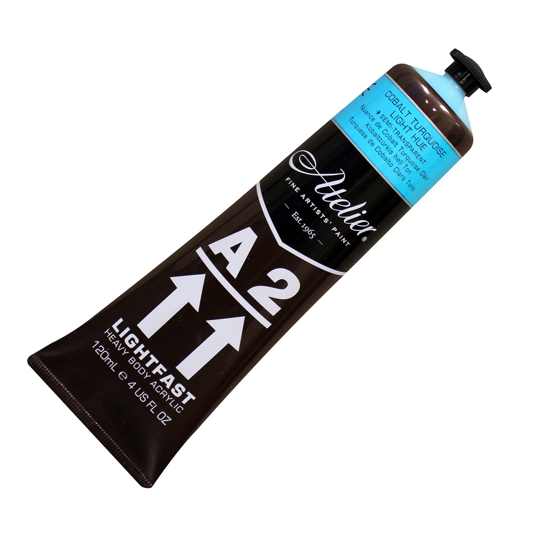 A2 Heavy Body Lightfast Artist Acrylic, 4 oz., Cobalt Turquoise Light Hue