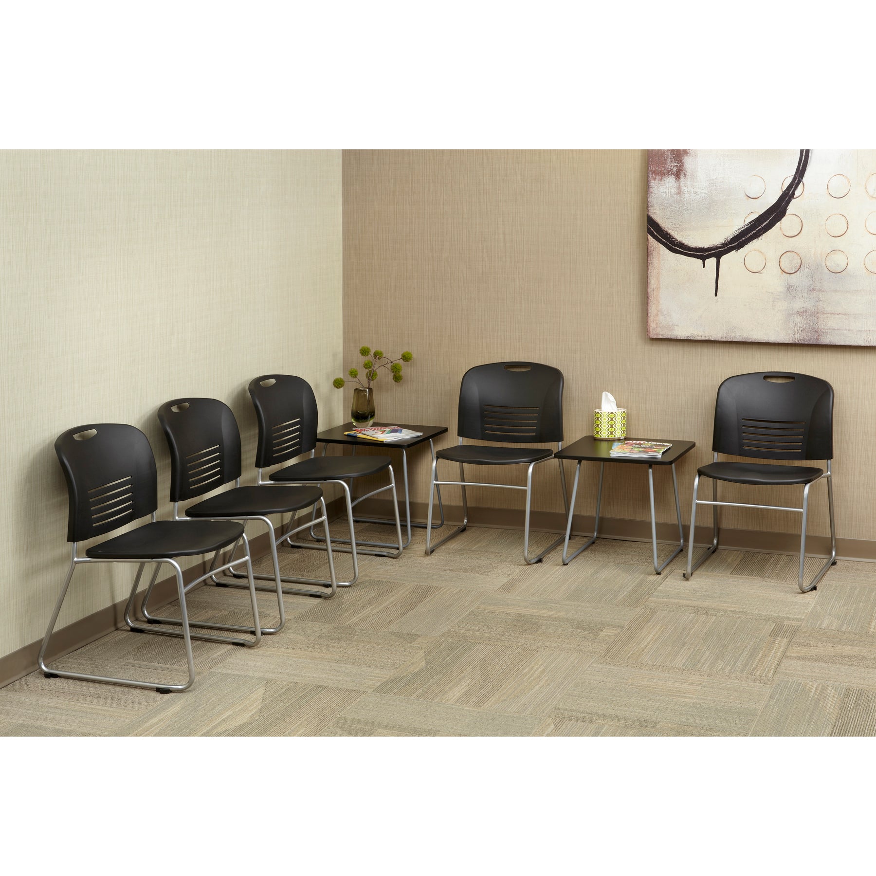 Vy Sled Bse Stack Chair Blk 2E