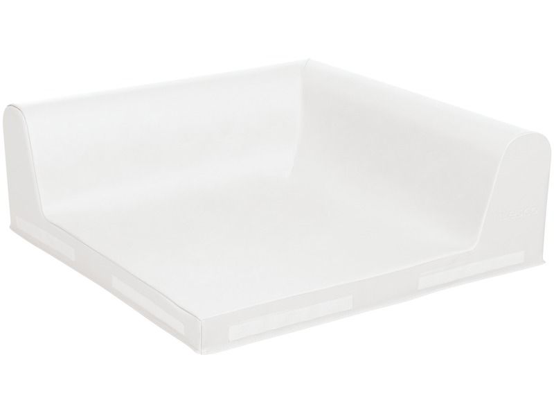 Square Babyseat Corner With Backrest - White, 29.5"L x 29.5"W x 9.6"H