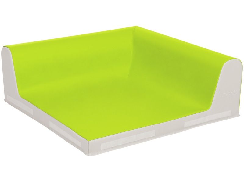 Square Babyseat Corner With Backrest - Light Green/Ivory, 29.5"L x 29.5"W x 9.6"H