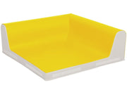 Square Babyseat Corner With Backrest - Yellow/Ivory, 29.5"L x 29.5"W x 9.6"H