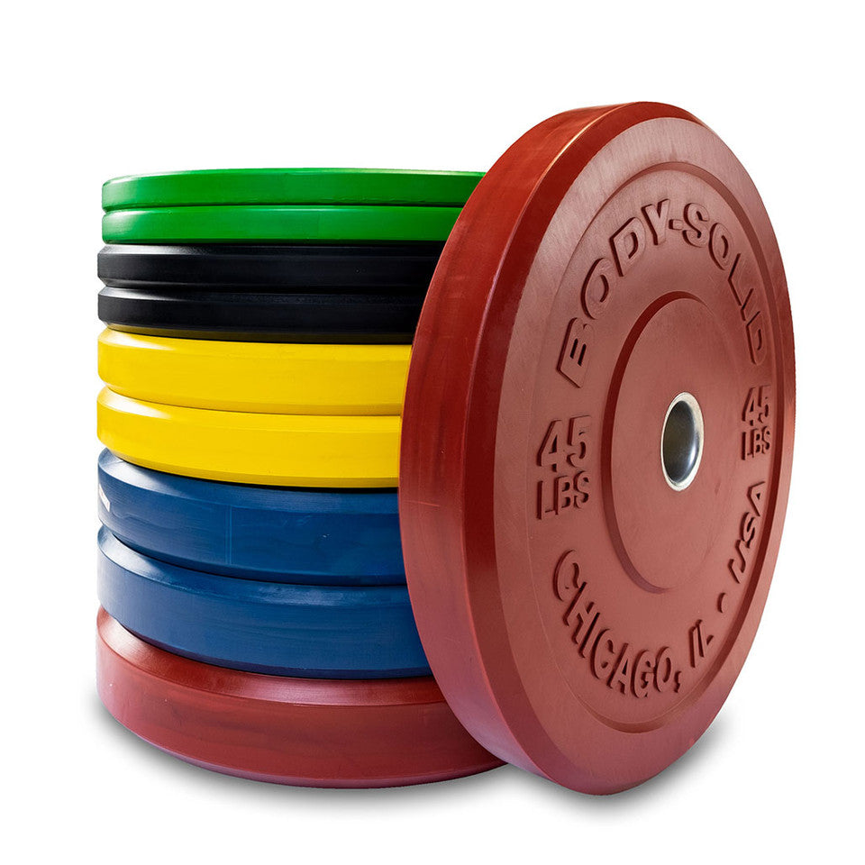 260Lb Bumper Set Colors, Pairs 10,15,25,35,45,  Full Commercial, 1-3 Year Warranty
