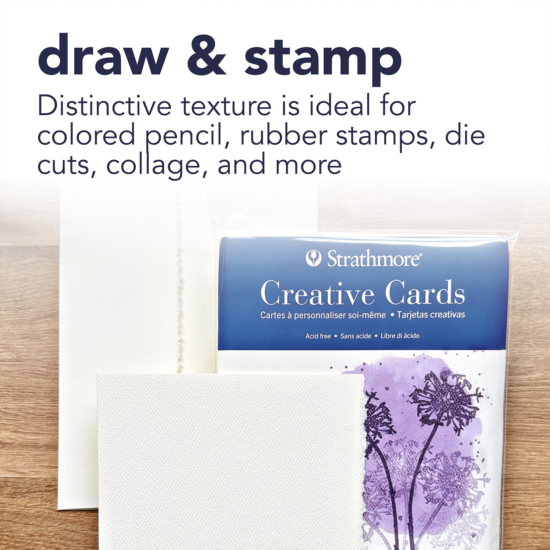 Creative Cards & Envelopes, Ivory with Deckle Edge, Full Size, 5x6.875 inch, Pack of 50