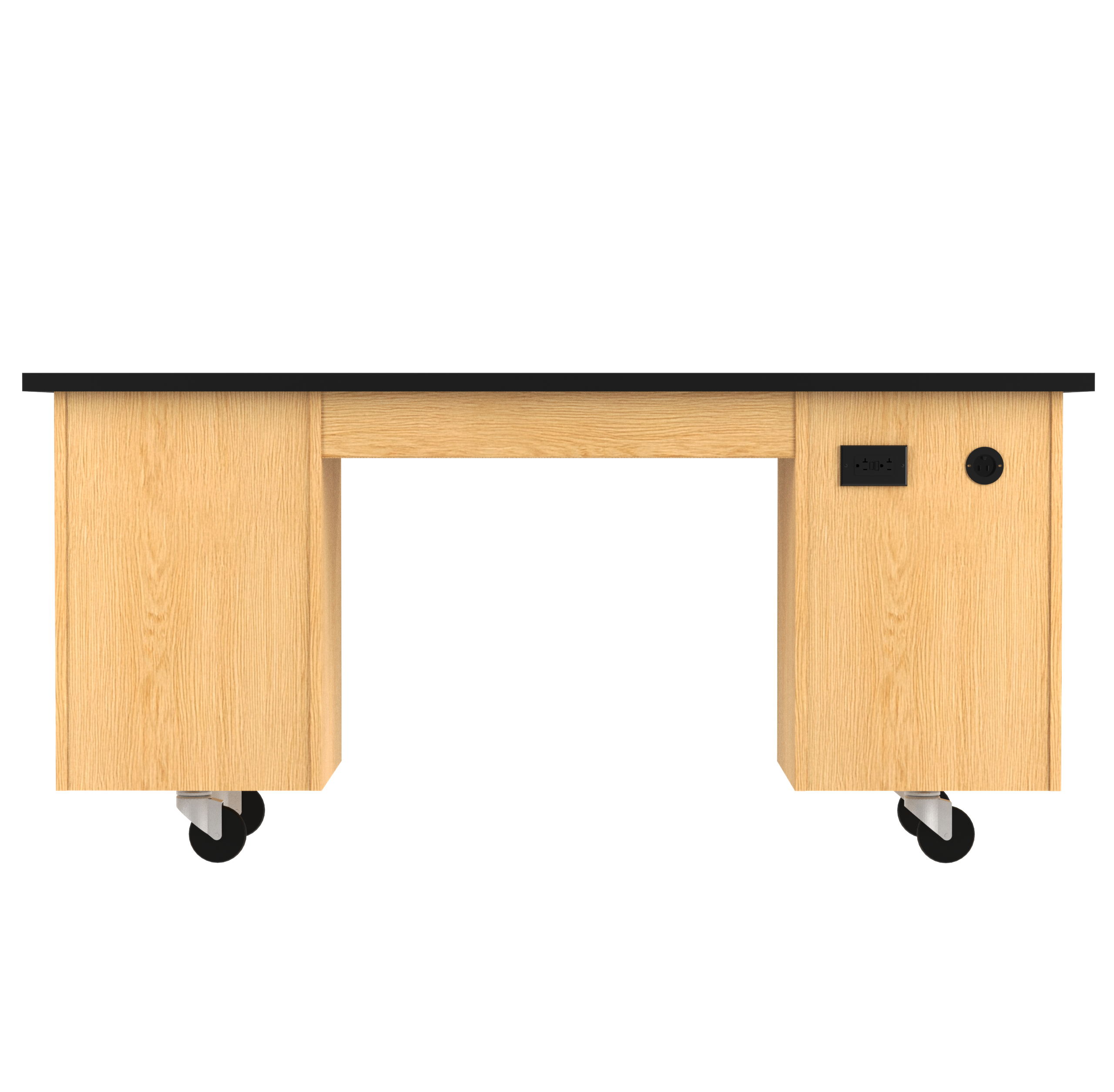 Kinetic ADA Lab Station - Red Oak, 72"W x 24"D x 33-1/2"H