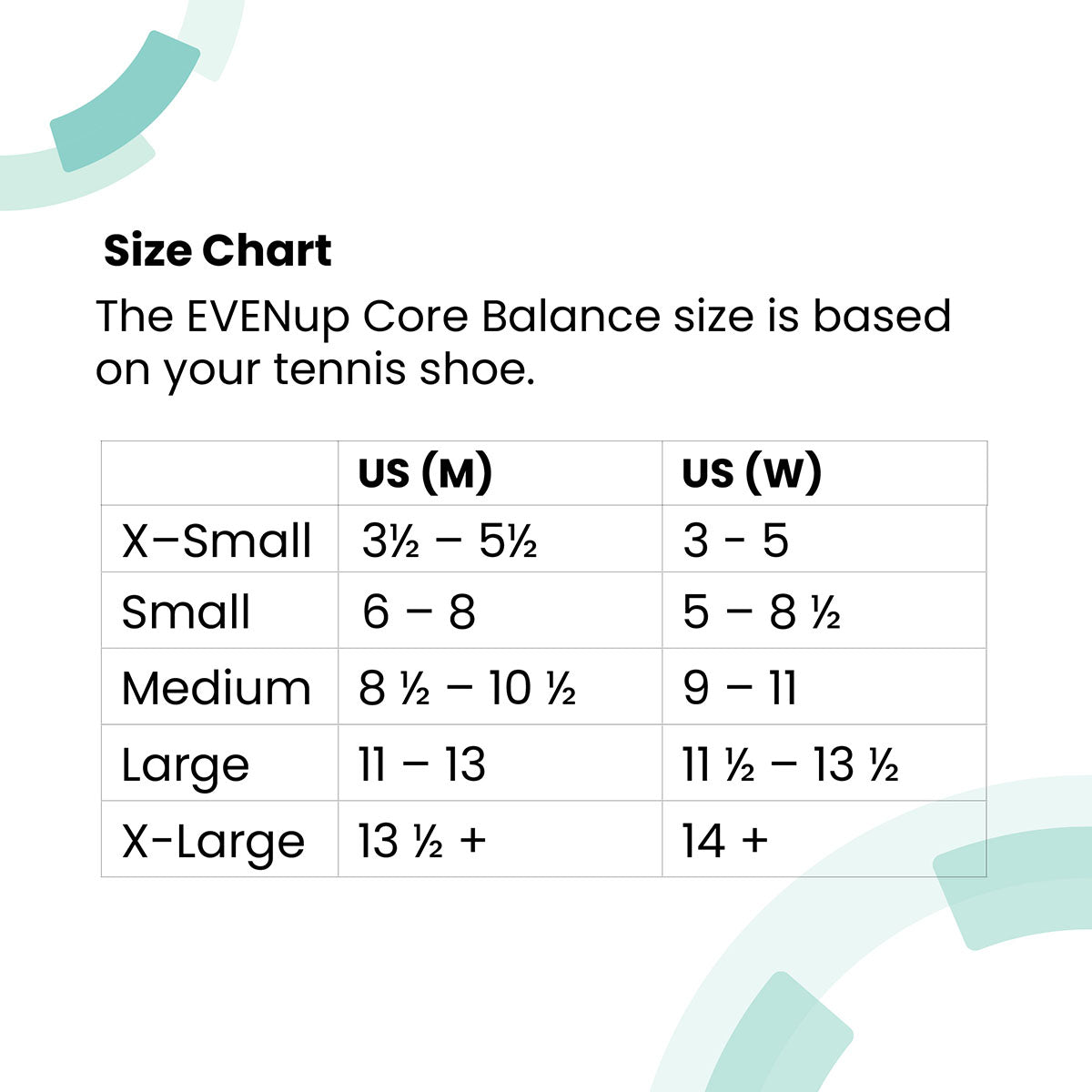 EVENup Core Balance, X-Small, Pair