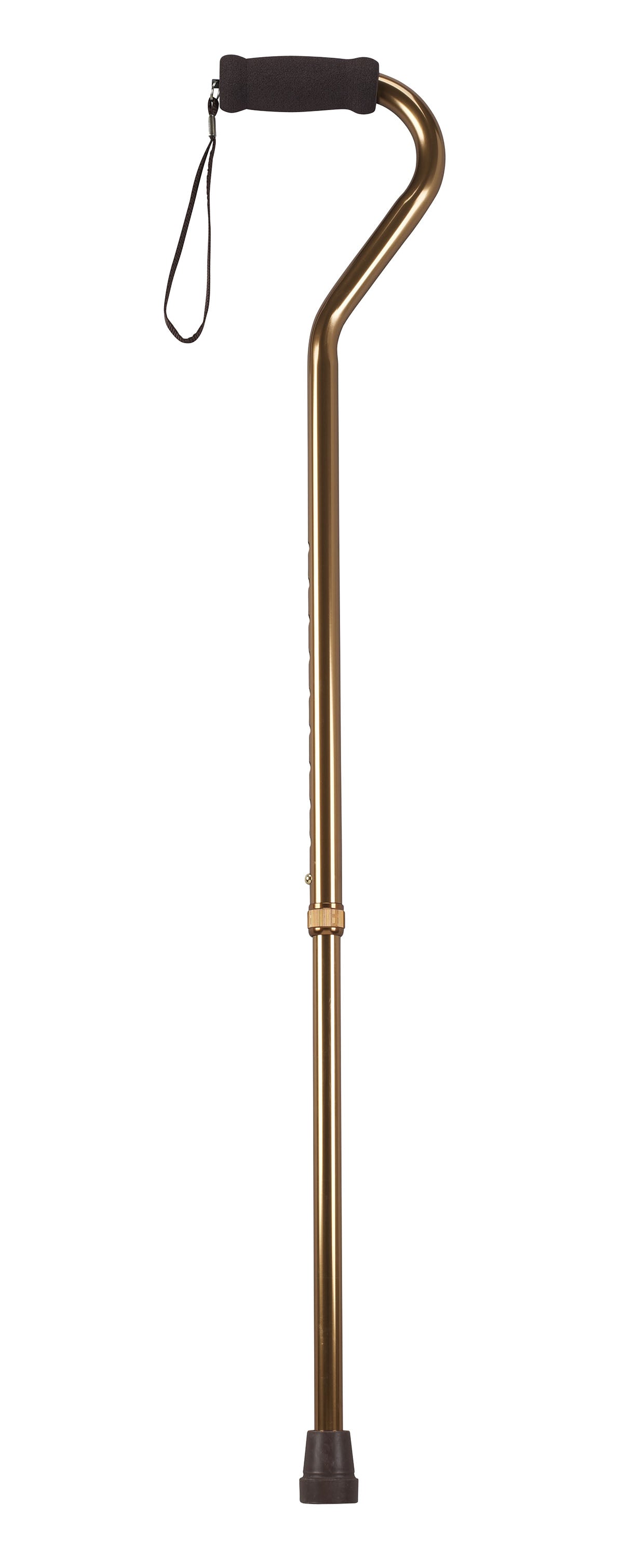 Offset handle adjustable aluminum cane, 29 - 38", bronze, 6 each