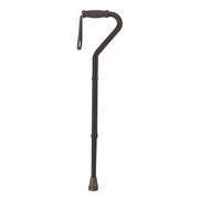 Bariatric Offset handle adjustable aluminum cane, 37 - 46", black, 1 each