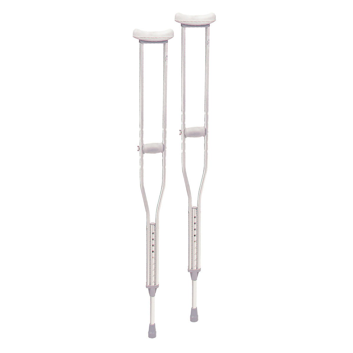 Underarm adjustable aluminum crutch, pediatric (4' 0" -  4' 6"), 1 pair