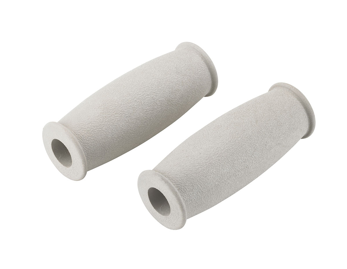 Underarm crutch handgrip, closed, gray, 1 pair