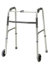 Folding 2-button walker, 5" wheel-glides, adult, 1 each