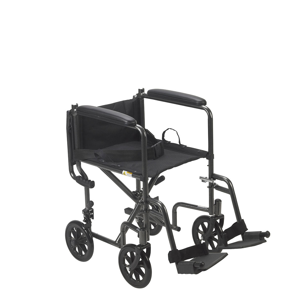 Drive, Lightweight Steel Transport Wheelchair, Fixed Full Arms, 17" Seat