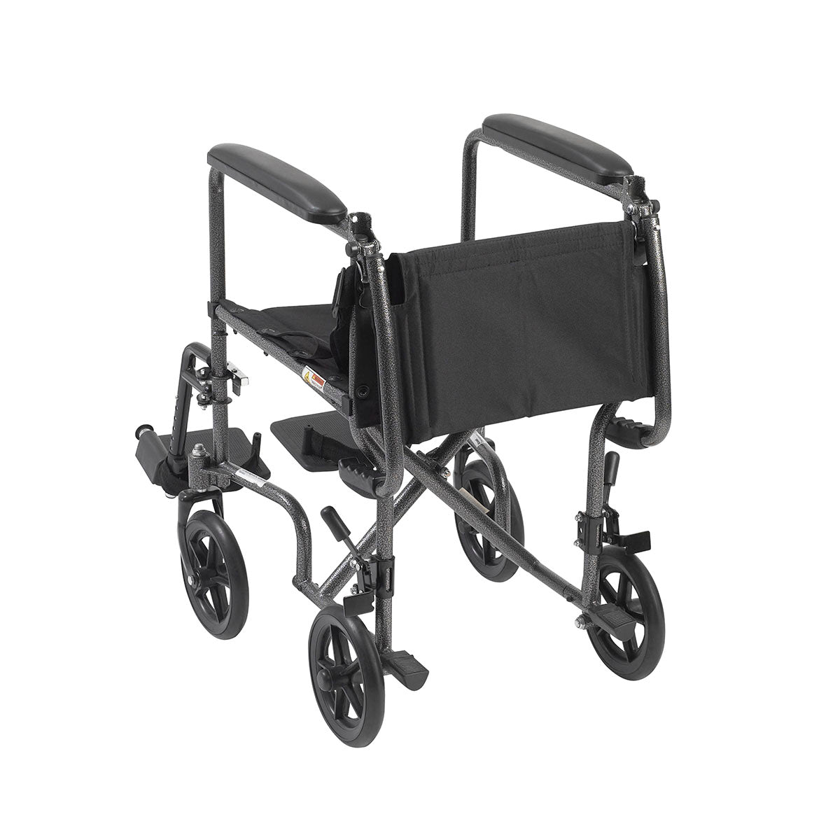 Drive, Lightweight Steel Transport Wheelchair, Fixed Full Arms, 17" Seat