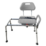 Gateway Sliding Bath Bench, Padded Swivel Seat, Gray