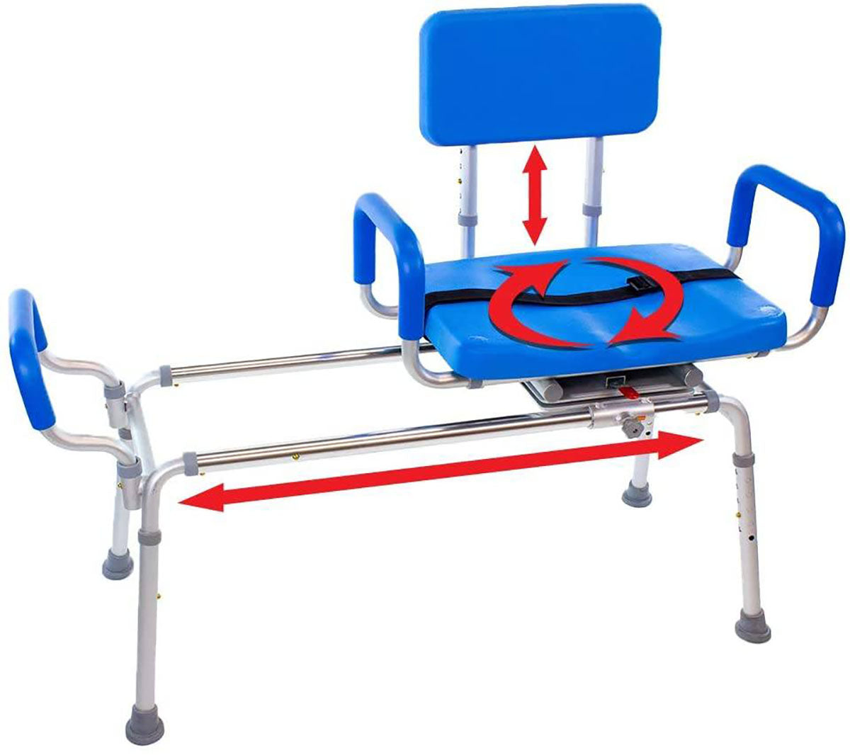 Carousel Sliding Bariatric Transfer Bench with Swivel Seat
