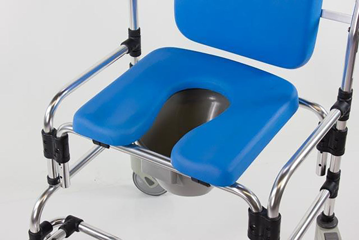 Caspian Professional Mobile Shower/Commode Chair, Padded