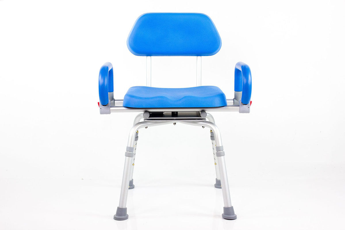 Revolution Pivoting Bath Shower Chair, Padded Backrest and Armrests