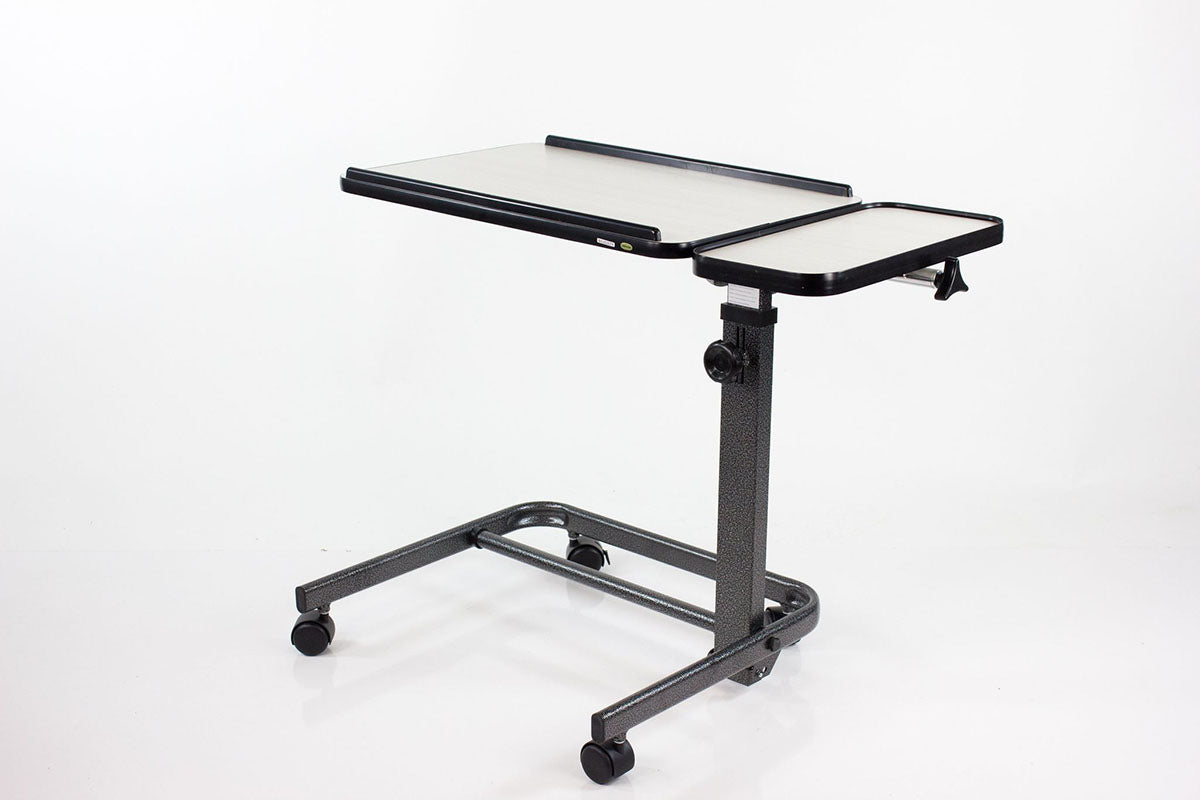 Acrobat Overbed Table, Adjustable Height, Tilt Top, White Birch