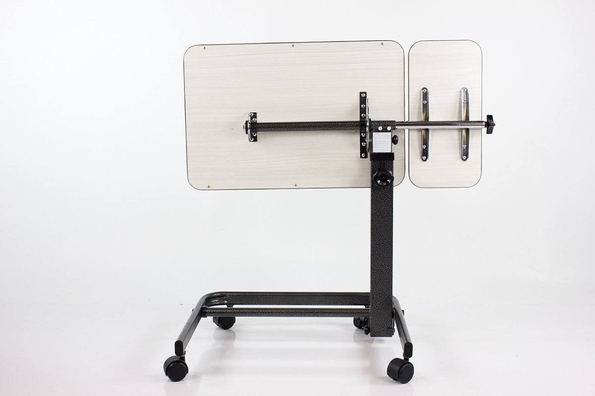 Acrobat Overbed Table, Adjustable Height, Tilt Top, White Birch