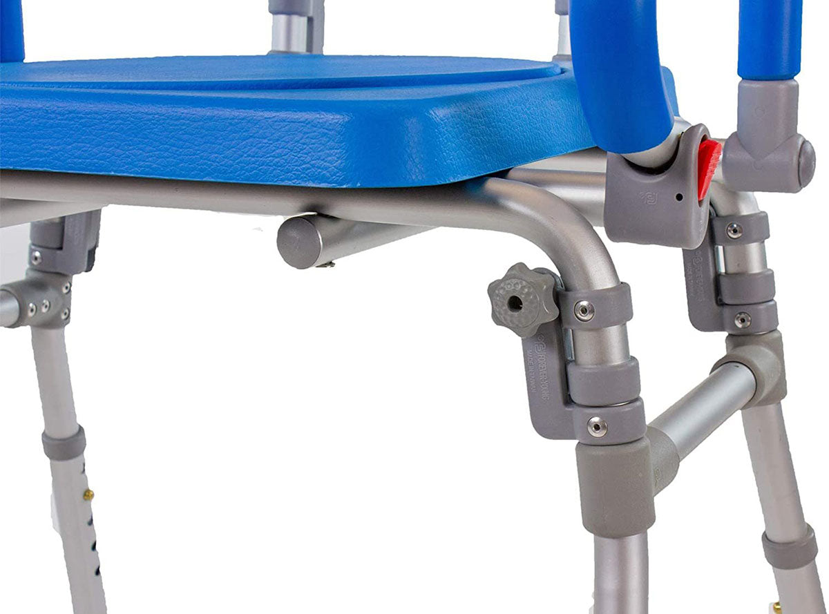 Liberty Folding Bath Chair, Swivel Seat, Padded Backrest and Armrests