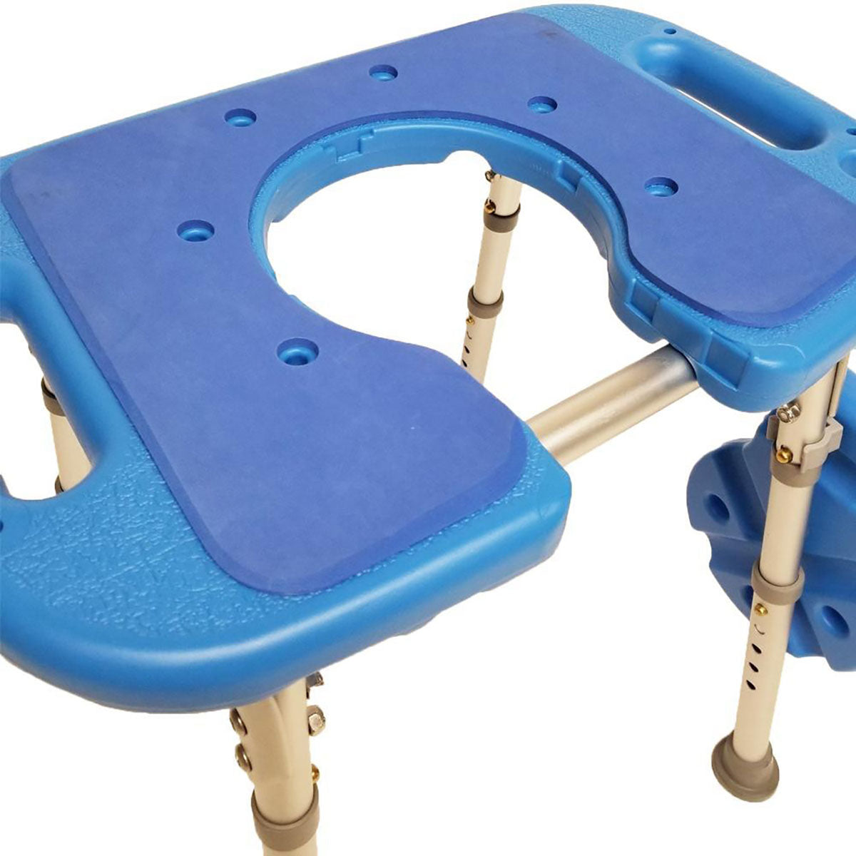 Atlas Bariatric Bath Bench, Padded, Cutout, Adjustable Height
