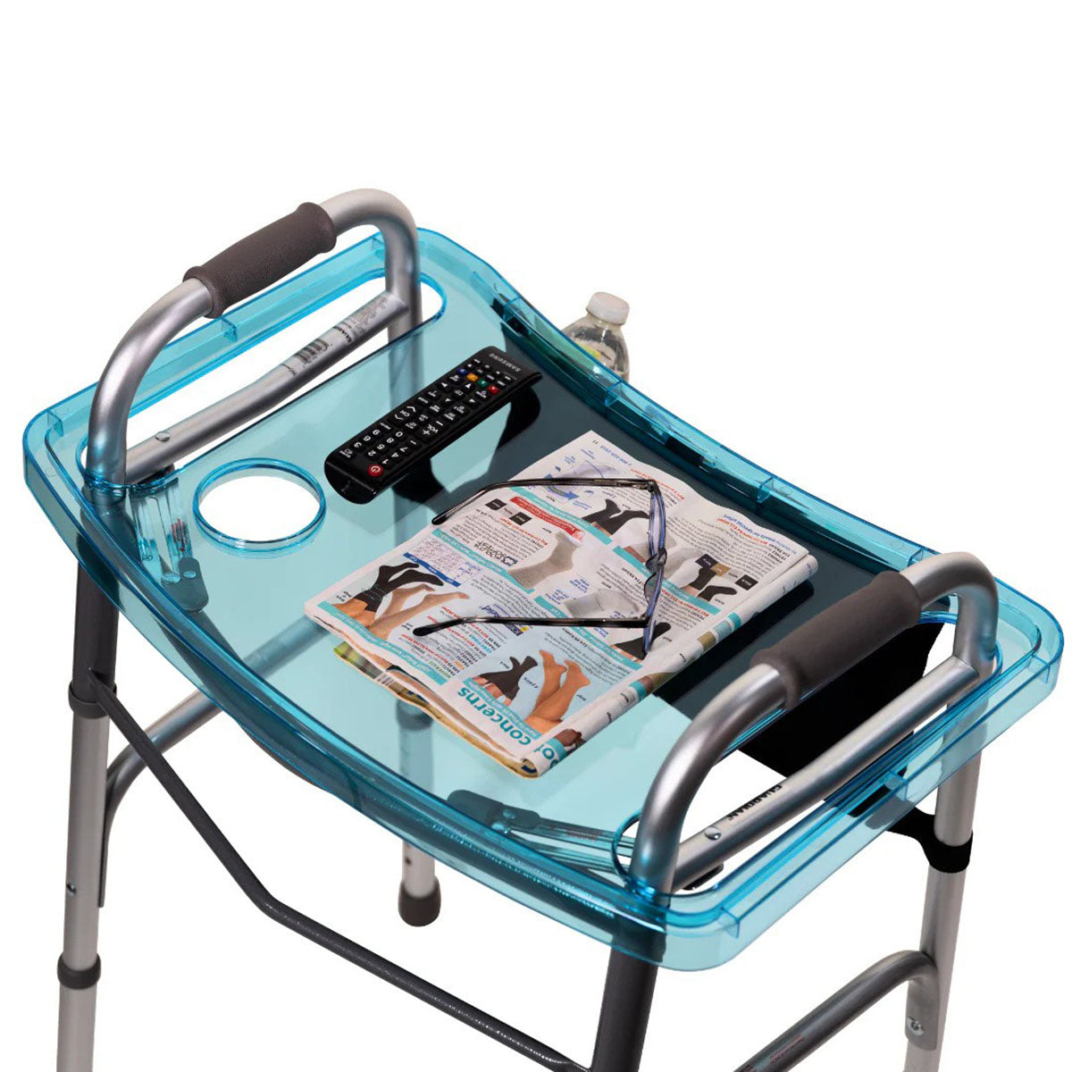 StrongArm Clear View Walker Tray and Bag, Blue
