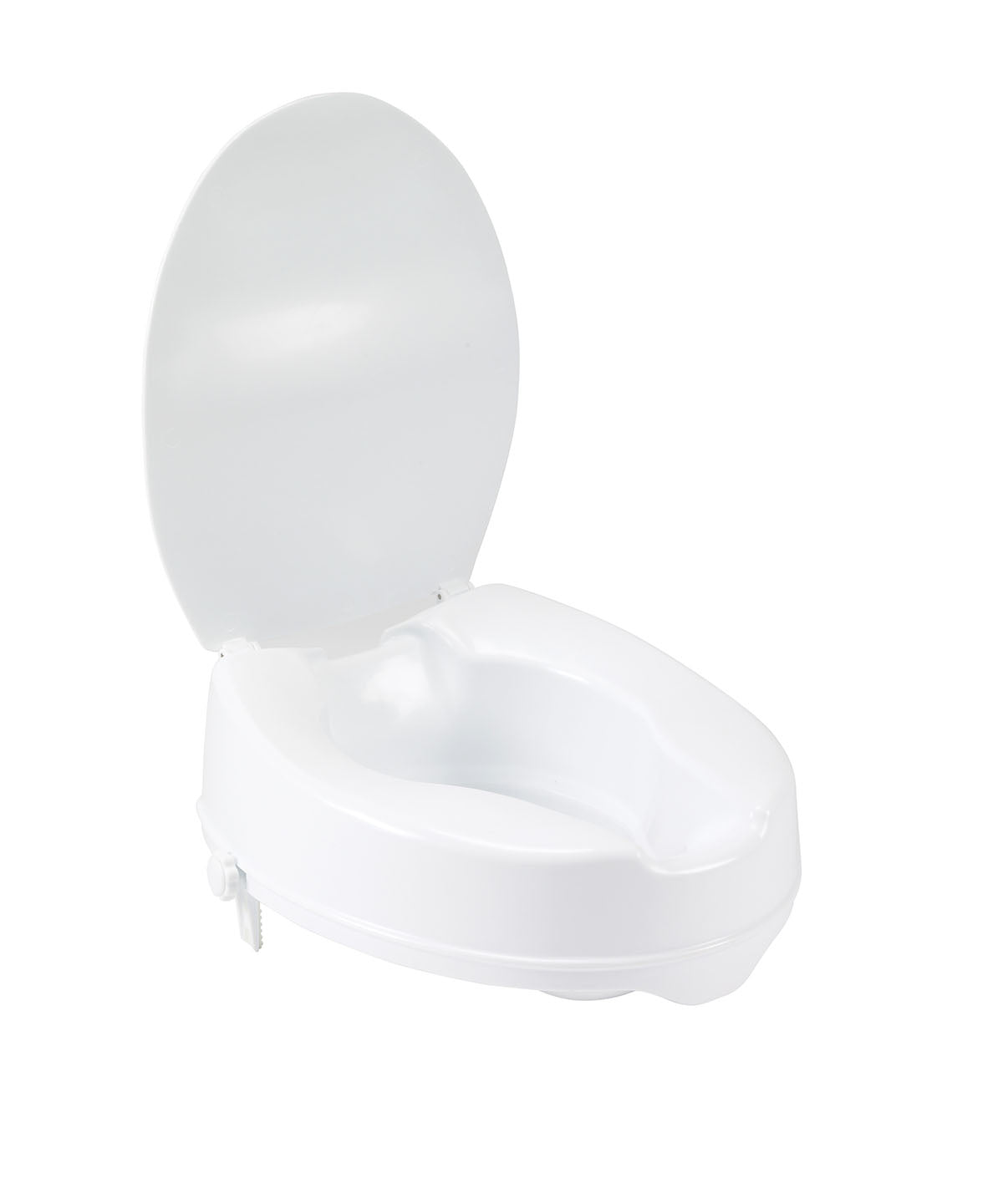 Drive, Raised Toilet Seat with Lock and Lid, Standard Seat, 4"